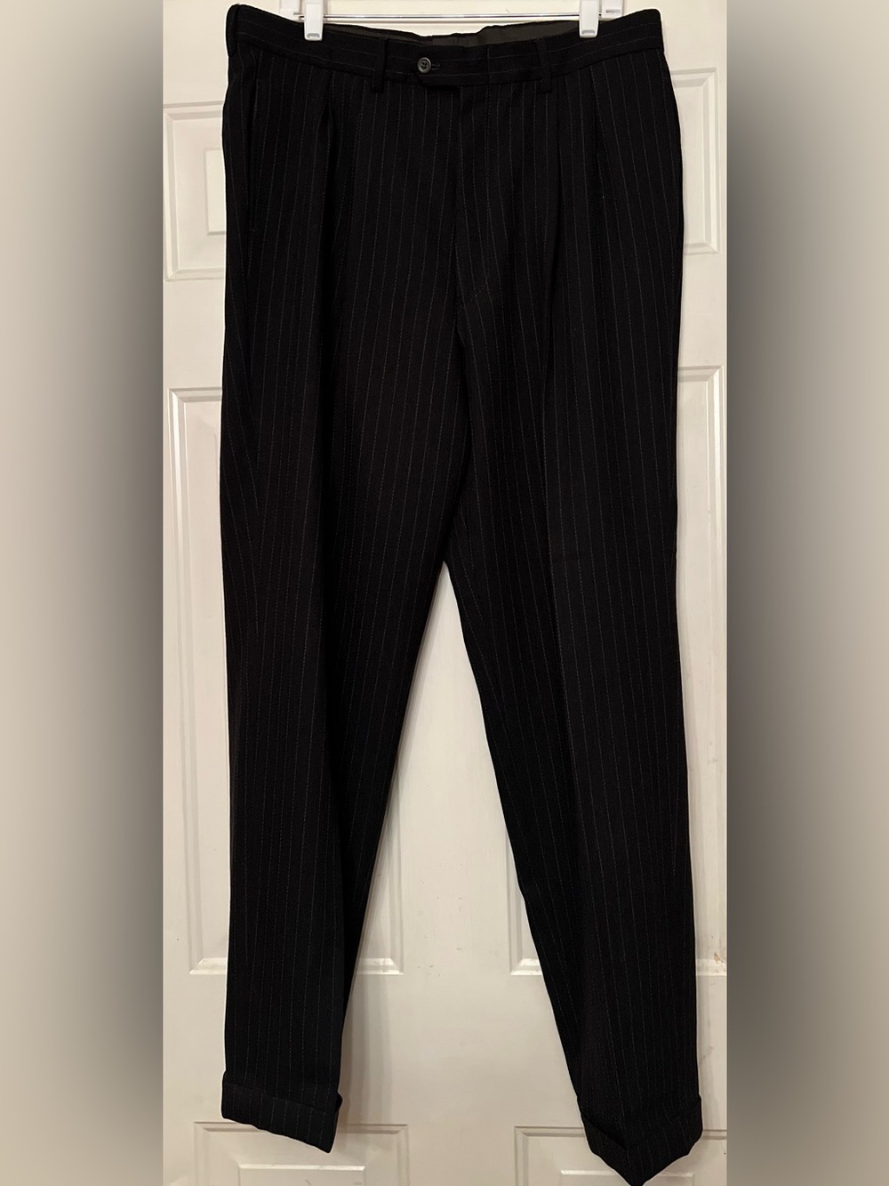 Gruppo GFT 3 Piece Suit 100% Virgin Wool Pinstripe - 42R - 35x30 - Picture 10 of 12